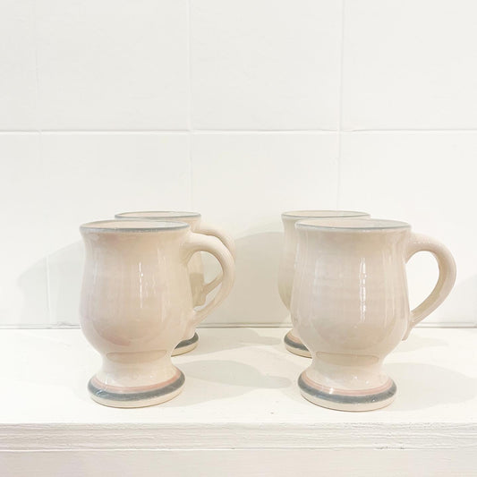 ceramic pottery mugs - set of 4